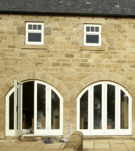 arched double doors